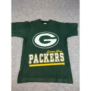 VINTAGE 90s NFL Green Bay Packers Shirt Youth XL Green Salem Sportswear Tee